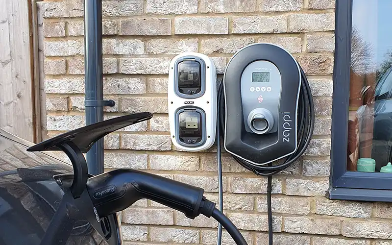 An EV charger installed at a property